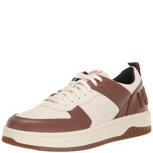 HUGO BOSS Kilian Mix Material Tennis Sneaker Open Brown EU 45 (US Mens 12) D (M)